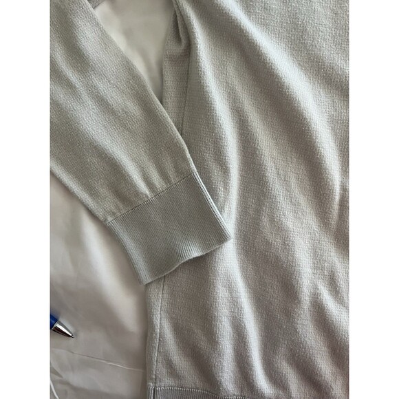 Onward Reserve Men’s Gray Cotton /cashmere Quarter Zip Sweater Size Large - Picture 3 of 5